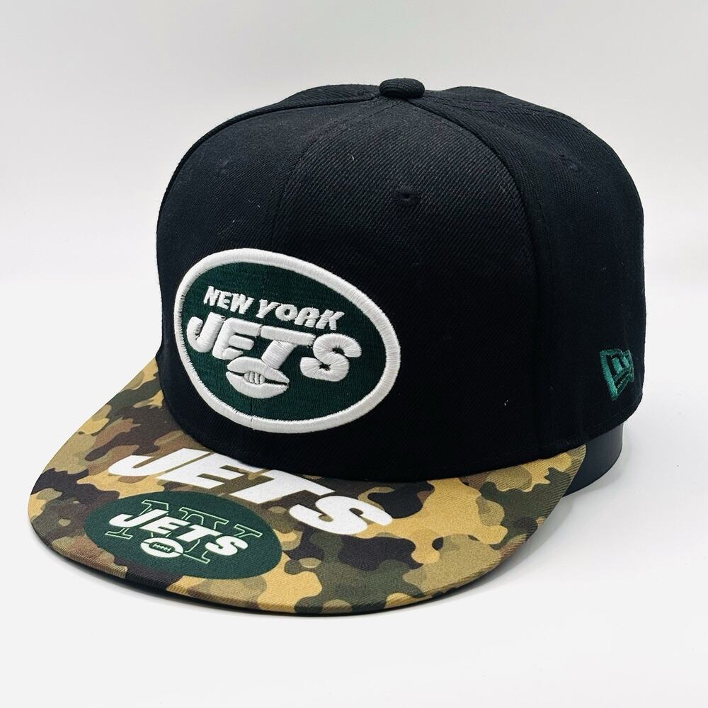 Vtg NEW YORK JETS Hat New Era 9FIFTY Snapback Cap NFL Vintage Collection Camo